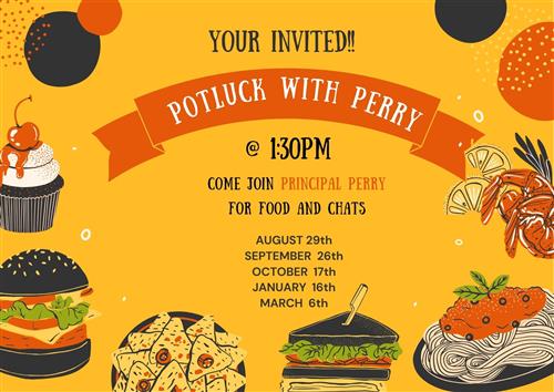 potluck flyer with dates